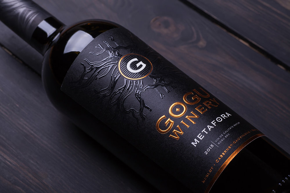 Gogu WInery Sparkling Wine Lable Design
