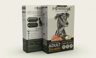 Student Packaging Design Concept for Organic Dog Food Mix