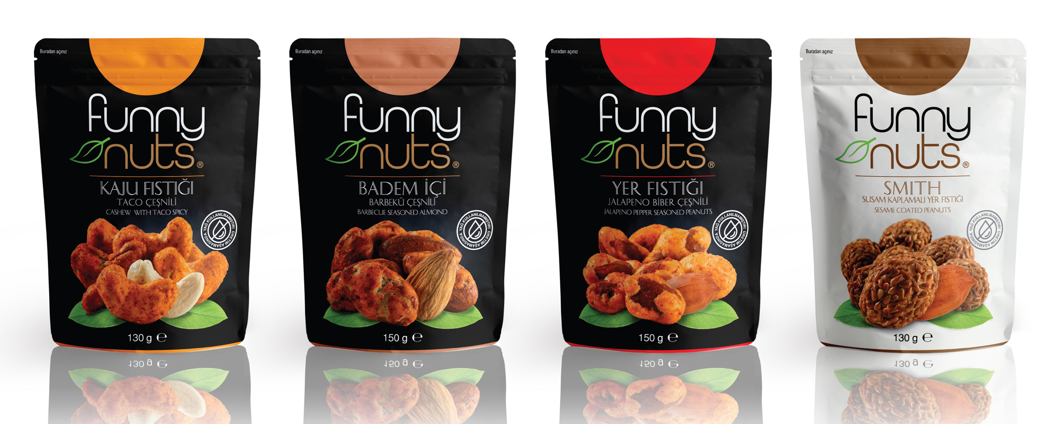 Healthy Snacks ‘Funny Nuts’ Packaging Design