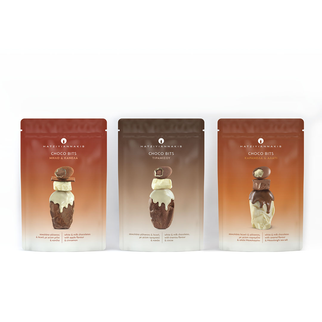 Branding and Packaging Design for HATZIYIANNAKIS CHOCO BITS