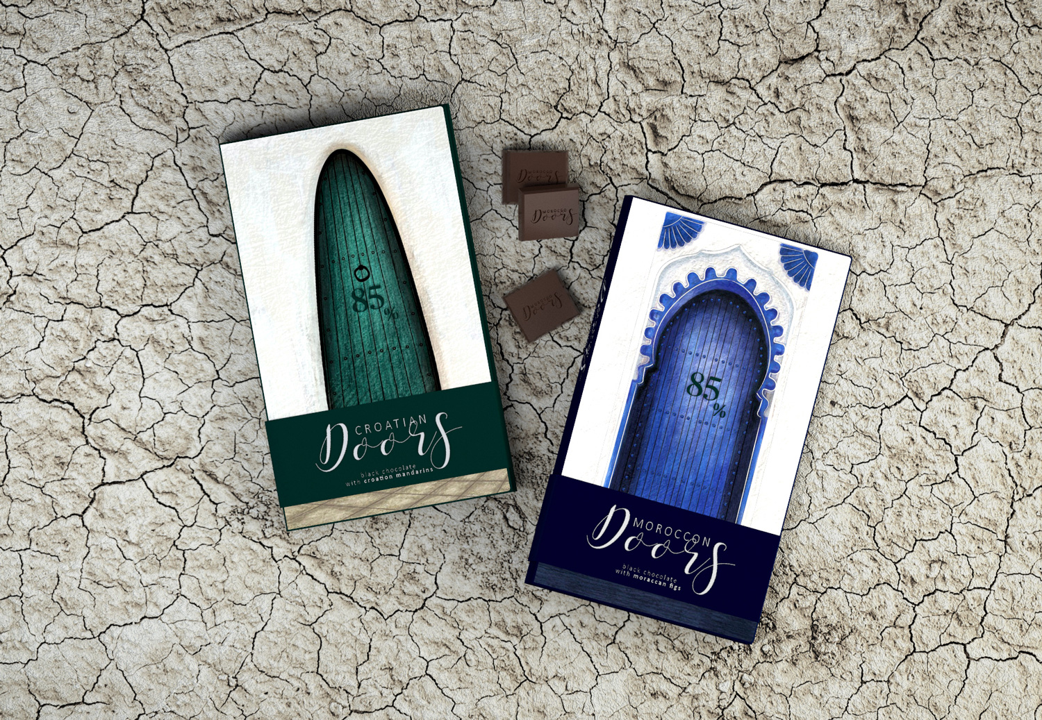 Agency Concept for Chocolate Moroccan Doors Collection Brand & Packaging