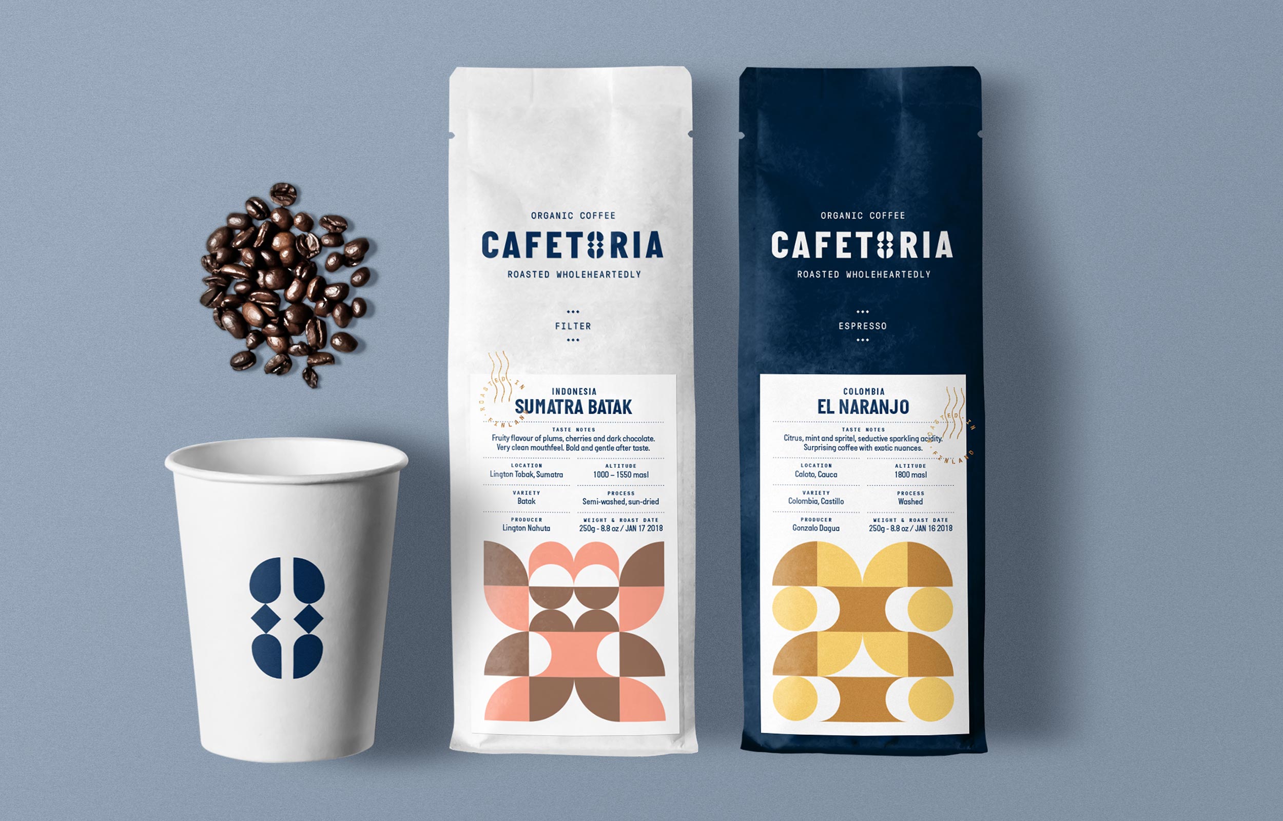 Spanish Creatives Design Branding and Packaging for Organic Coffee Roaster in Helsinki