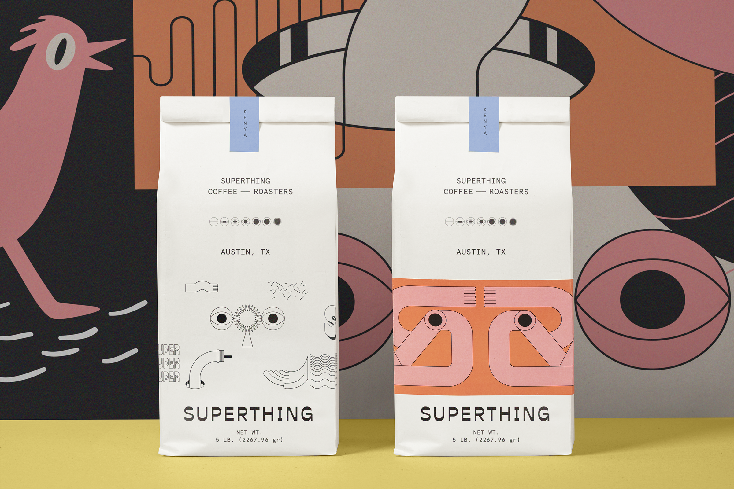 Superthing Coffee Shop Brand and Packaging Design