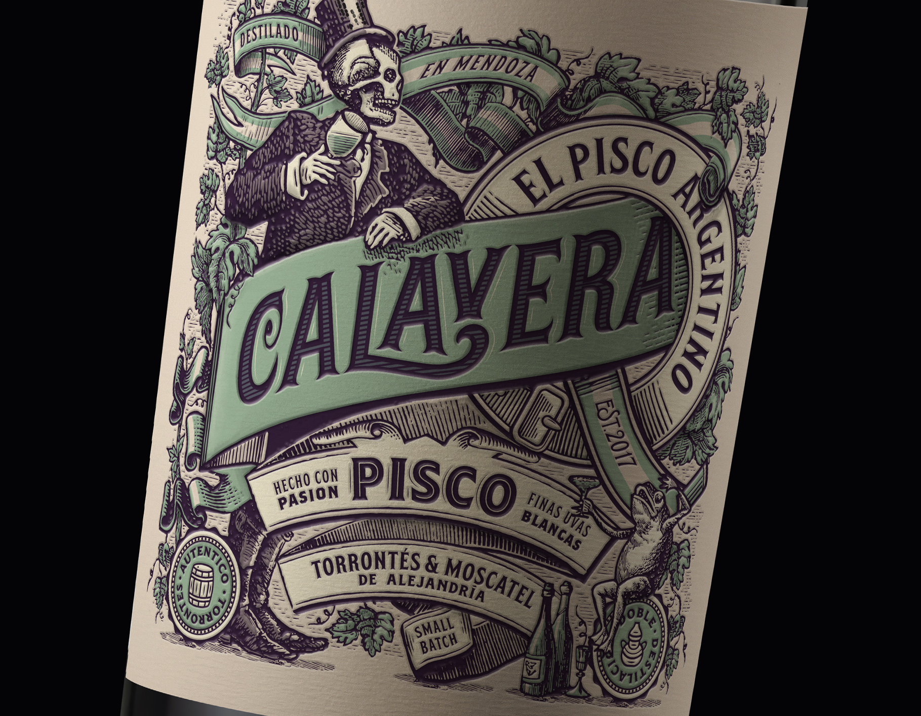 Calavera Pisco Packaging Design from Argentina