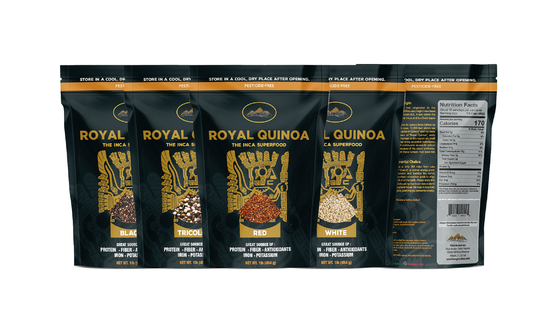 Quinoa Seeds Packaging Design for High Andes Trading Company