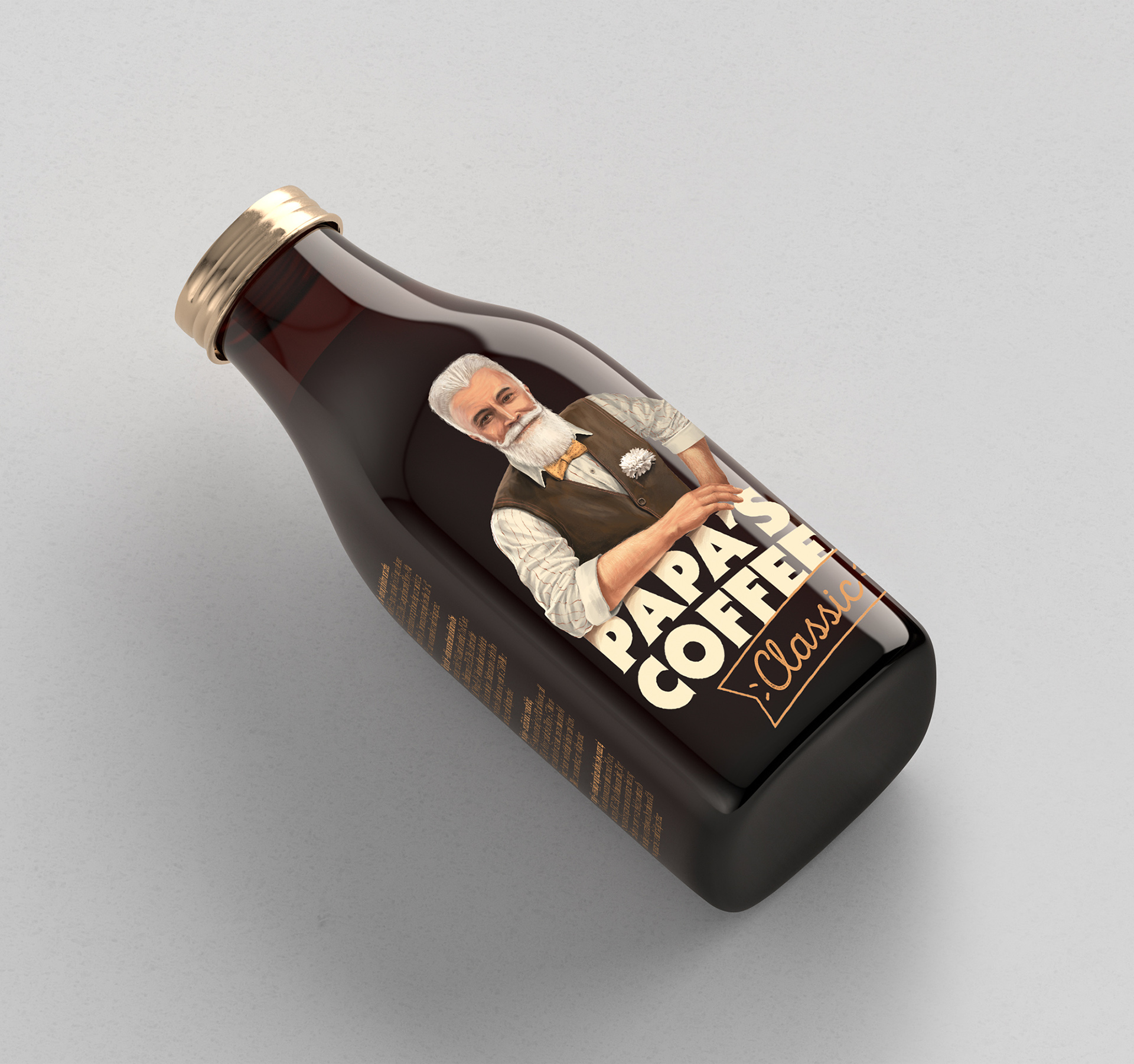 Papa’s Ice Coffee Label Design