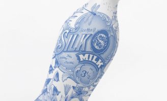 SILK MILK Concept Design Packaging for Milk in Vintage Style