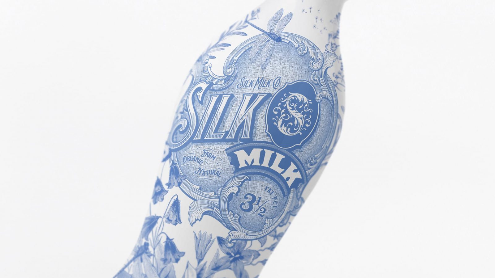 SILK MILK Concept Design Packaging for Milk in Vintage Style