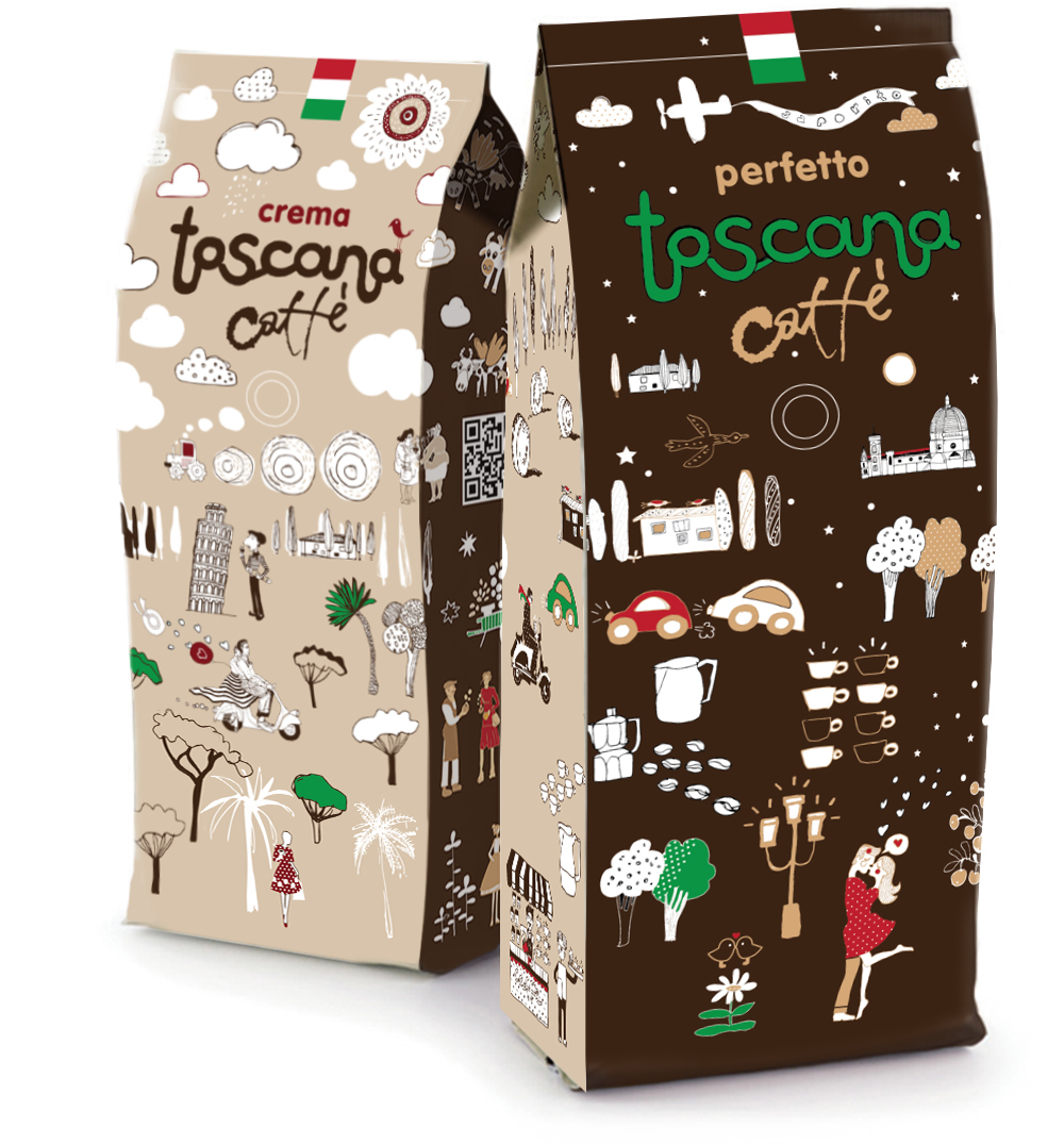 Packaging for Coffee Toscana Day and Night