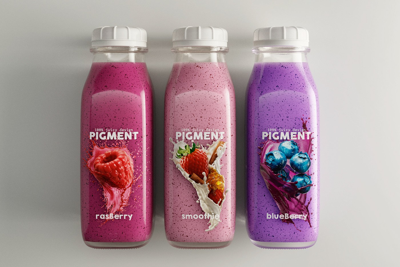 Pigment-Ality a Juicy Fruits Mix Label Design From Greece