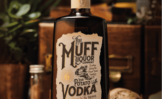 Branding and Packaging Design for The Muff Liquor Companys Potato Based Vodka