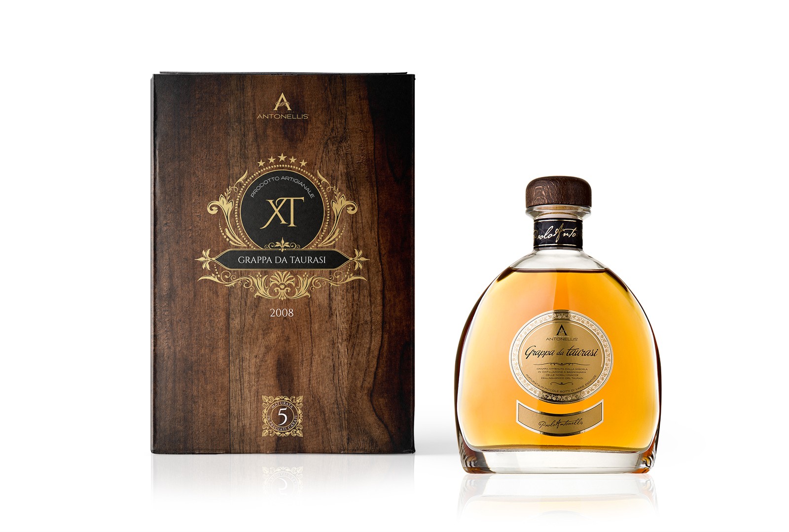 Brand Label and Packaging Design for Grappa Taurasi Distilleria Antonellis