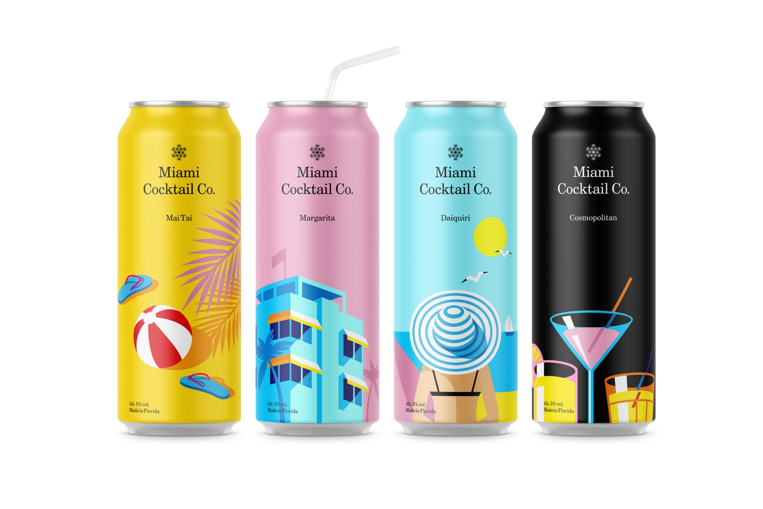 Minimalistic Design Concept for Miami Cocktails & Co