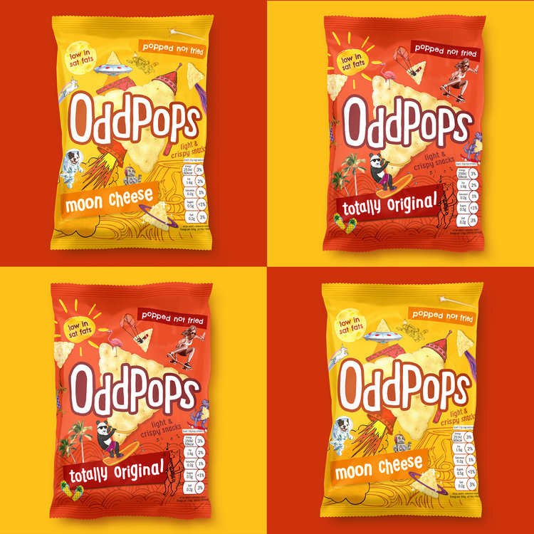 Brand Creation for OddPops, a snack for Older Kids