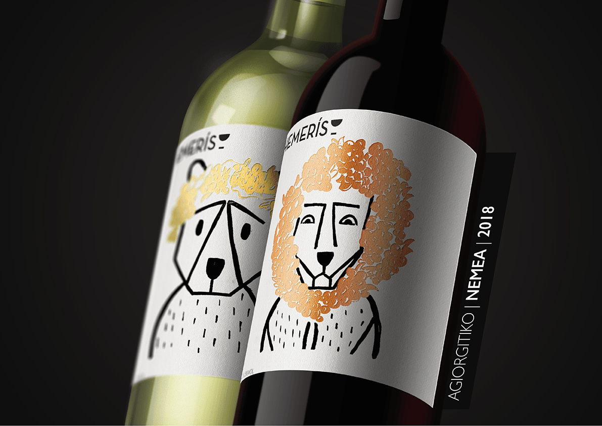 Hemeris Greek Wine Label Design