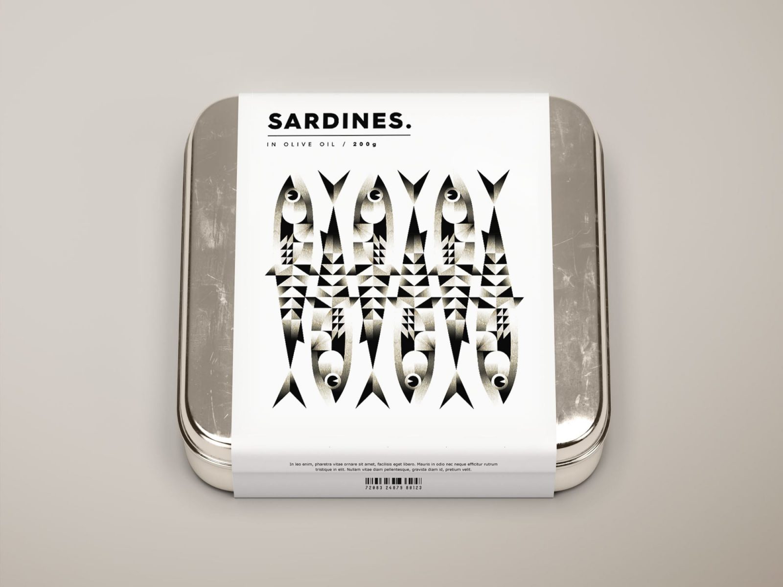 Label Design for a Fictive Sardine Producer Company