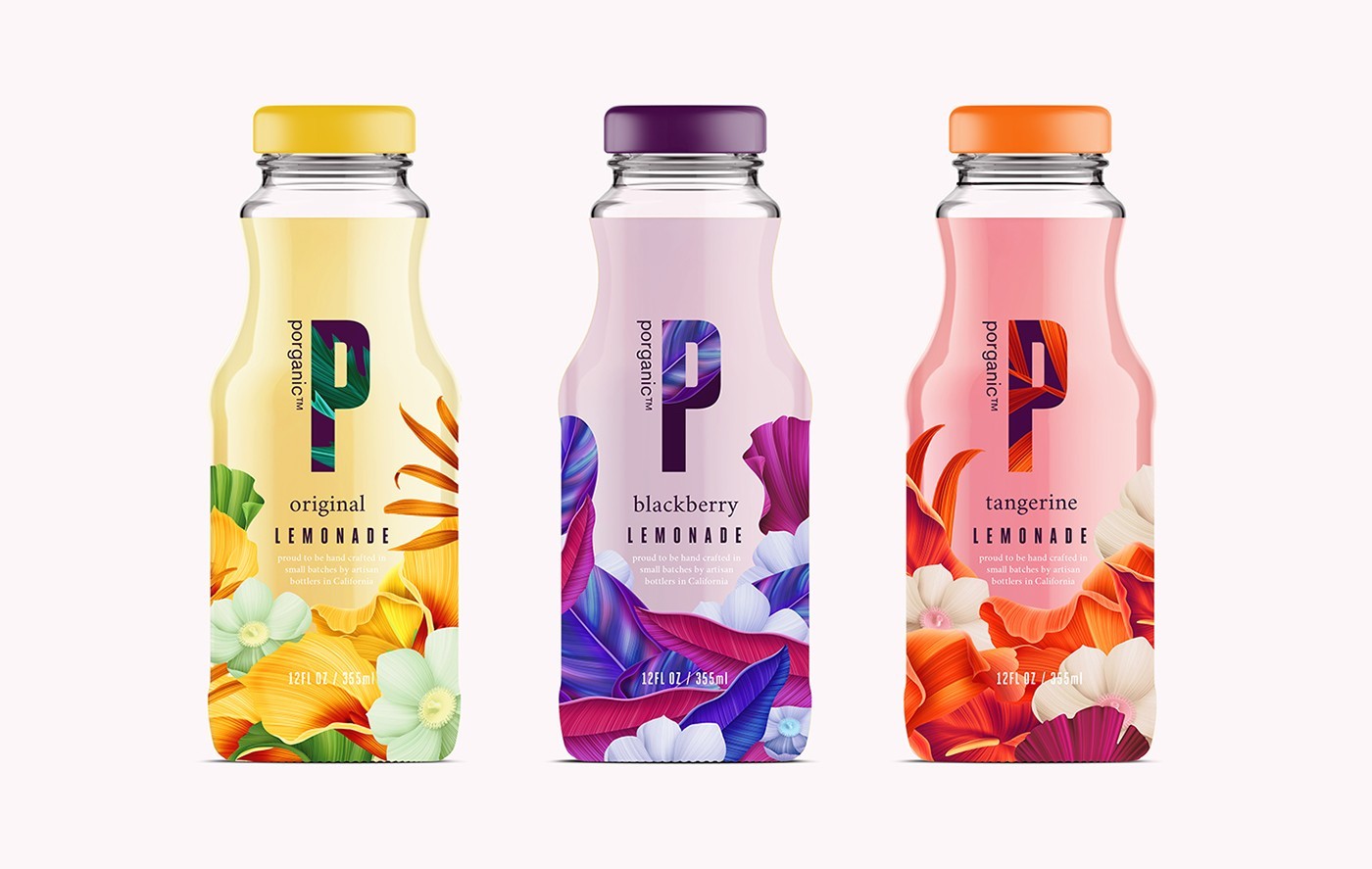 Beautifully Illustrated Organic Lemonade Branding and Packaging Design