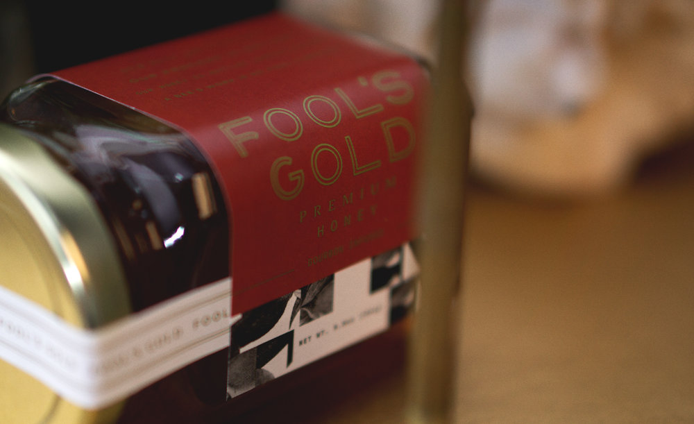 Branding and Packaging Design for Fool's Gold Honey World Brand