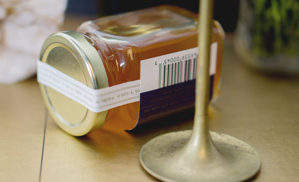 Branding and Packaging Design for Fool's Gold Honey World Brand