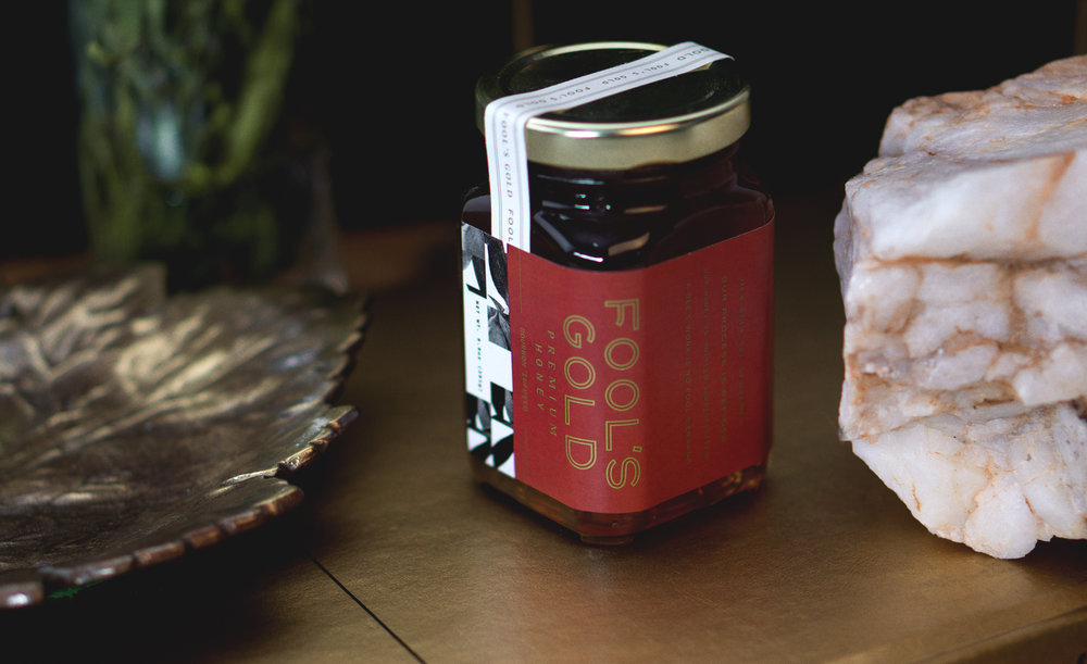 Branding and Packaging Design for Fool's Gold Honey World Brand