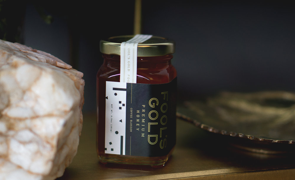 Branding and Packaging Design for Fool's Gold Honey World Brand