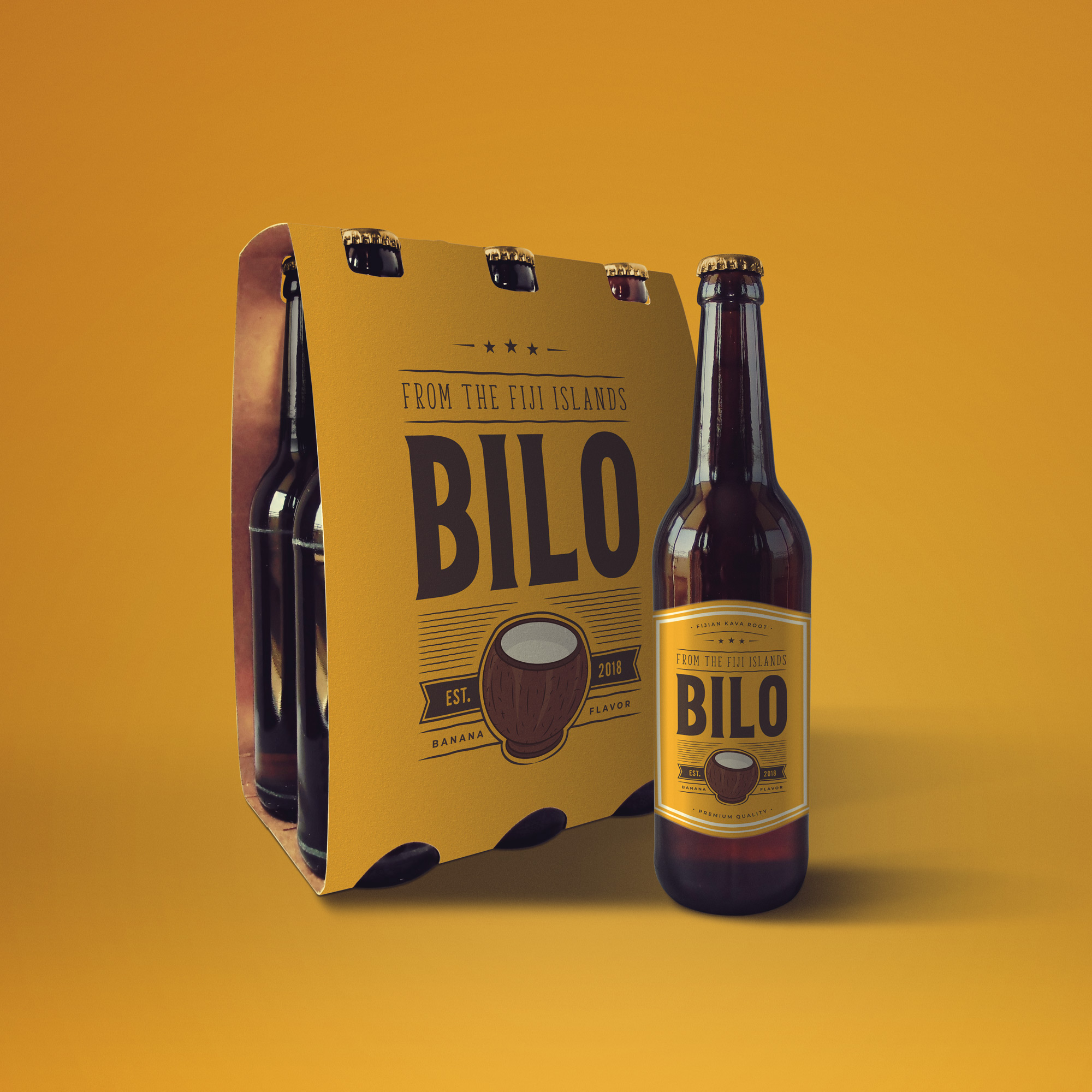 Brand & Packaging for a New and Fresh ‘Bilo’ Fijian Kava Root Beverage