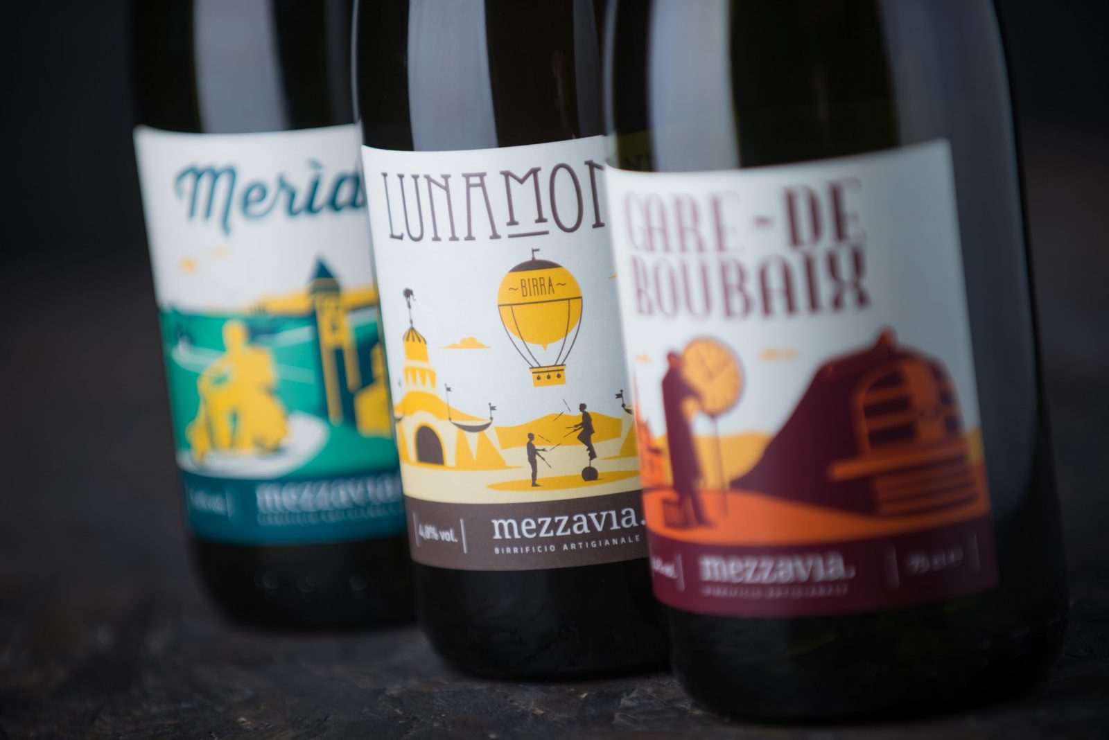 Illustration for Mezzavia Beer Packaging Design