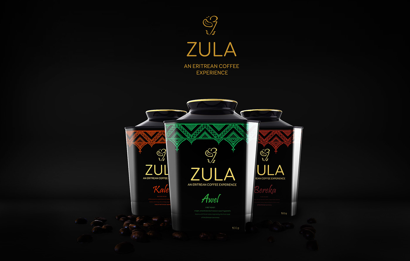 Premium Coffee Tin Packaging Design Inspired by Eritrean Coffee Ceremonies