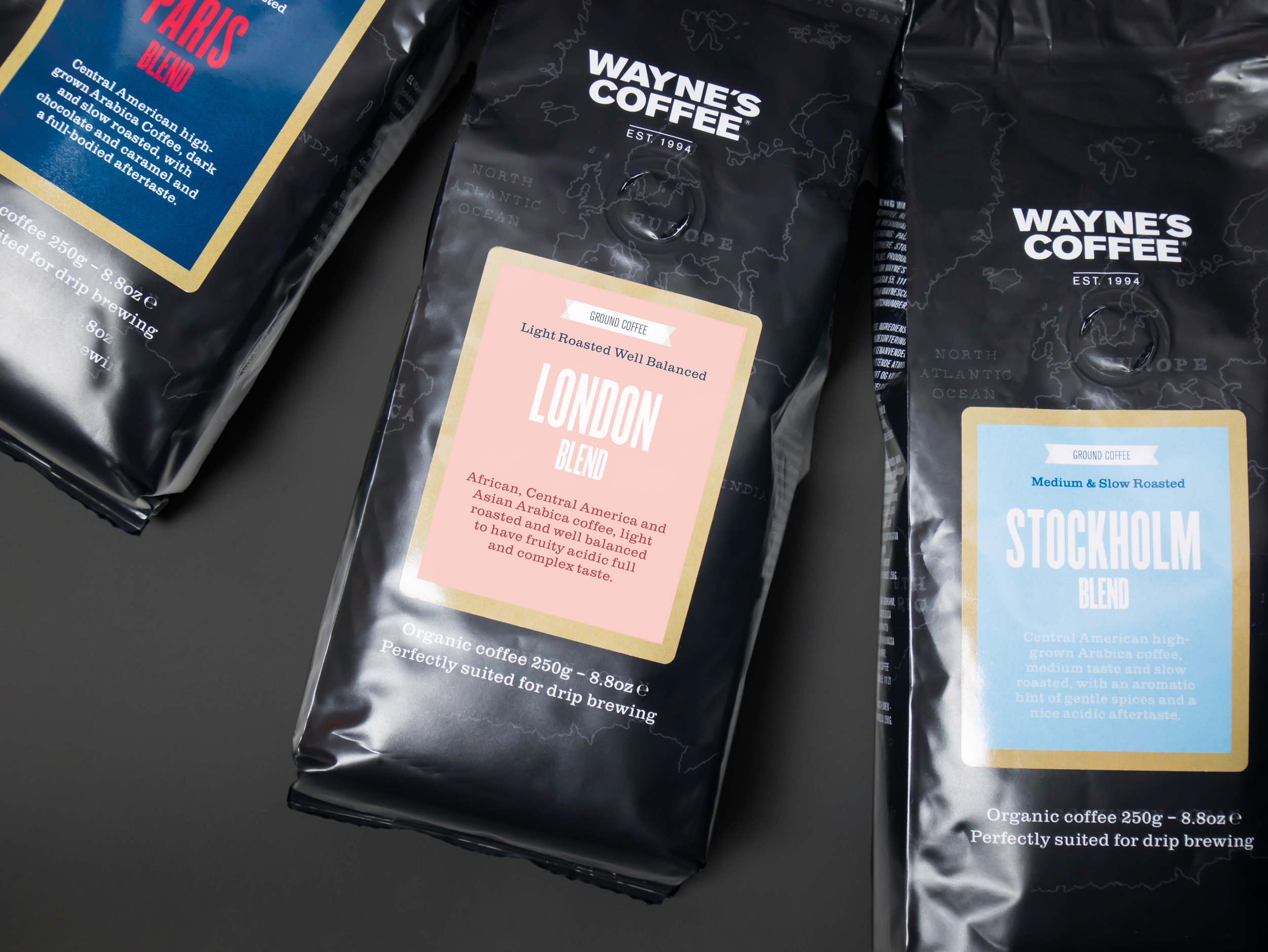 Coffee Packaging for Wayne’s Coffee