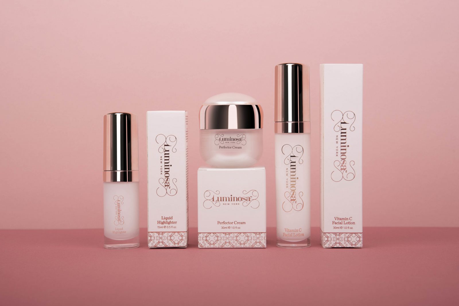 Brand and Packaging Design for Luminosa Skin Care Products from New York
