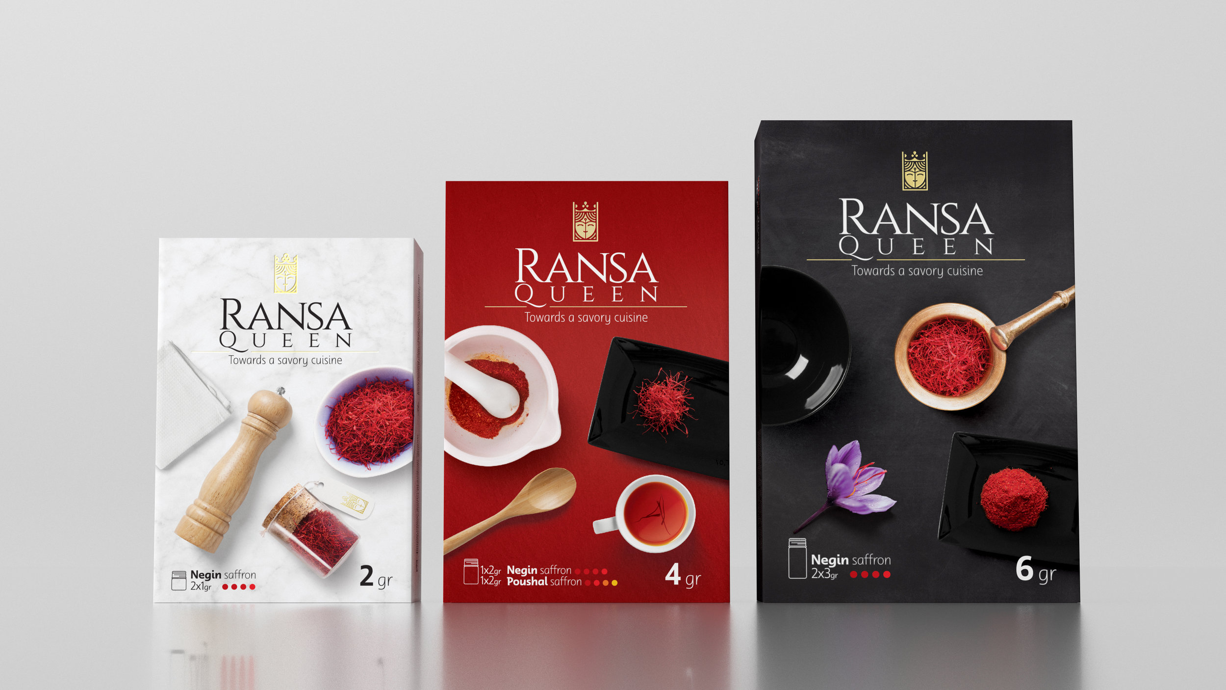 Modern Packaging Design for Luxury Persian Saffron Spice