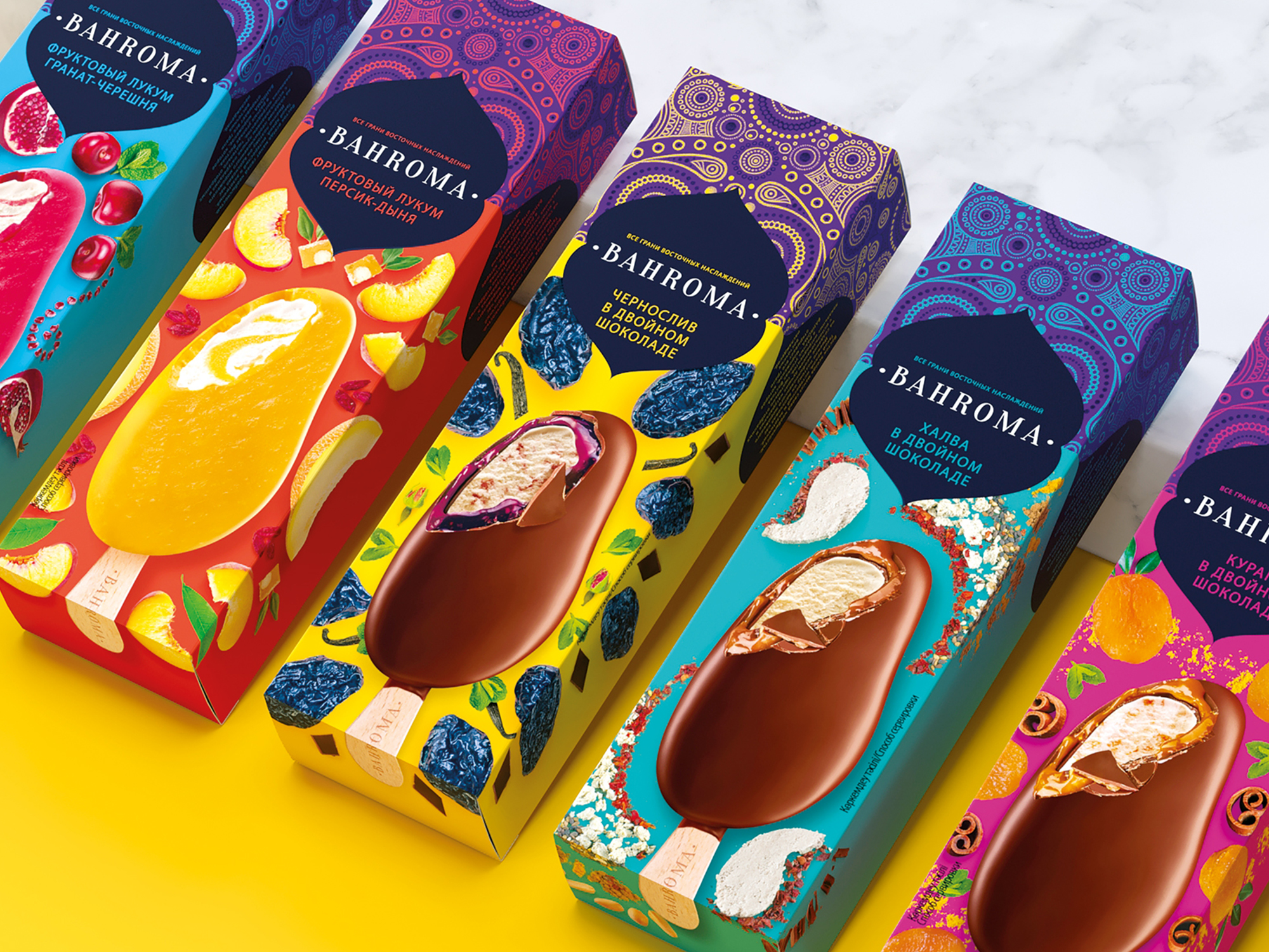 Exotically Designed Ice Cream with Oriental Flavour