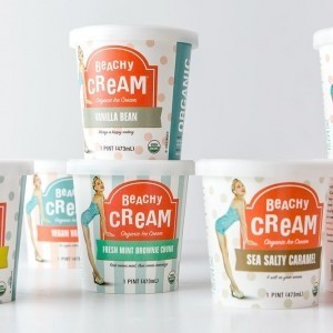 Design Womb – Beachy Cream Ice Cream Packaging Pints