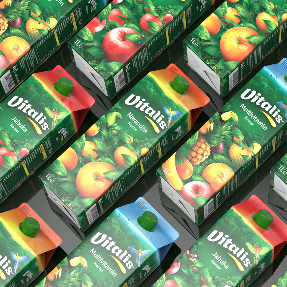 Packaging Design and Visual Identity for Vitalis Fruit Juices