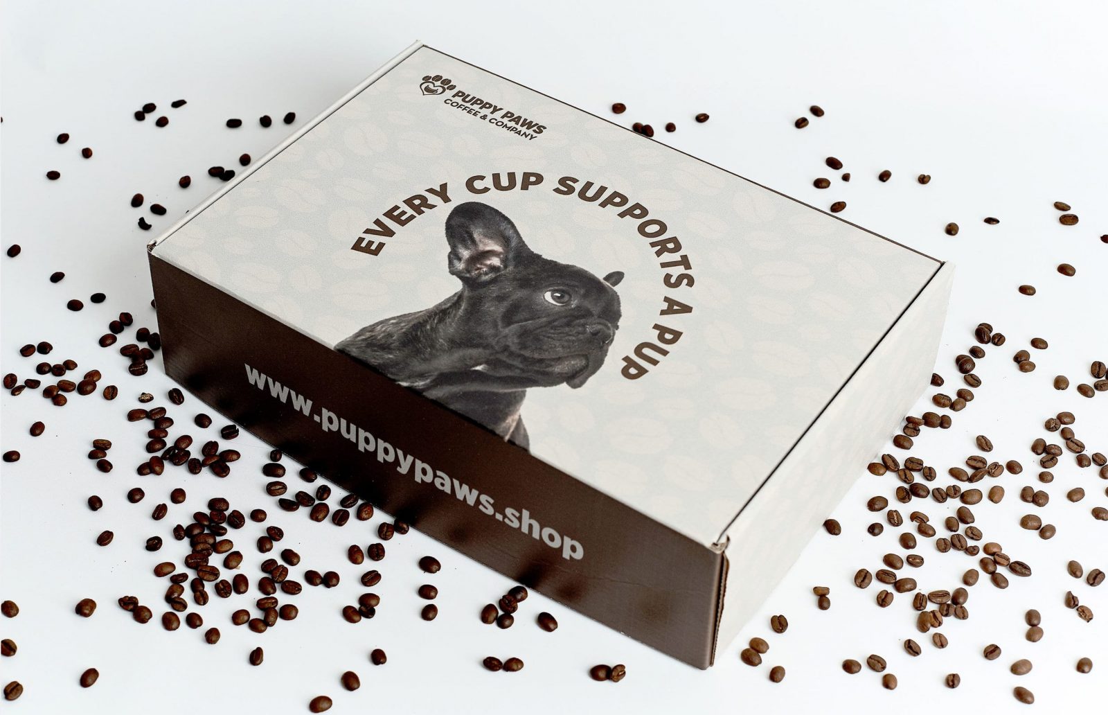 Furtastic Subscription Box and Packaging Design for Puppy Paws Coffee Company
