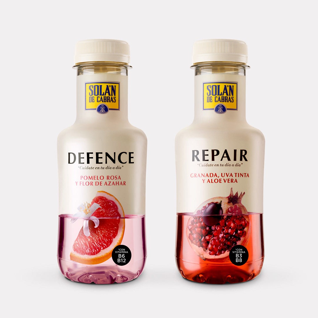 Spanish Packaging Design for Functional Fruit Waters with Health Benefits