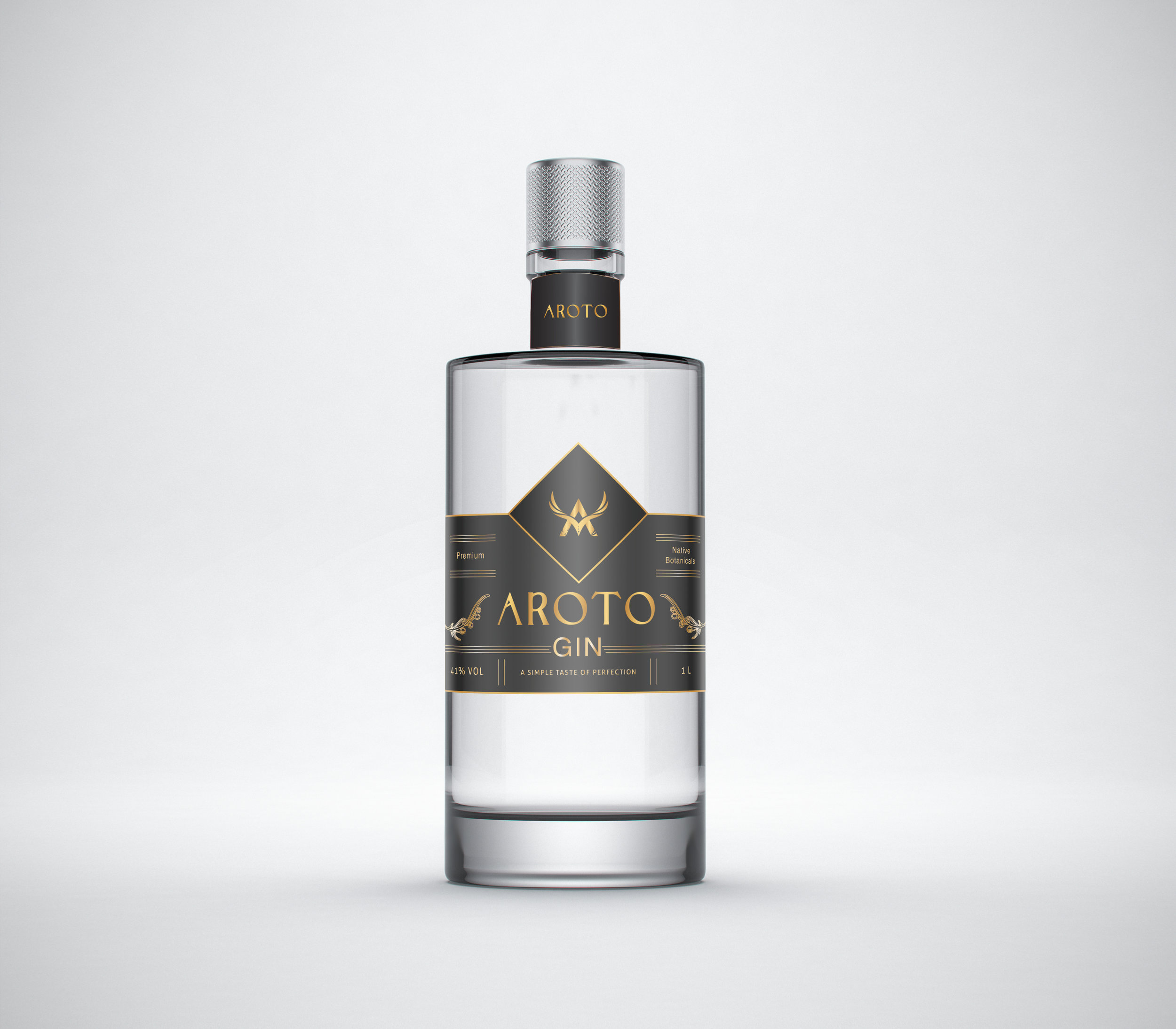 Brand and Packaging Design for Premium Gin “Aroto”