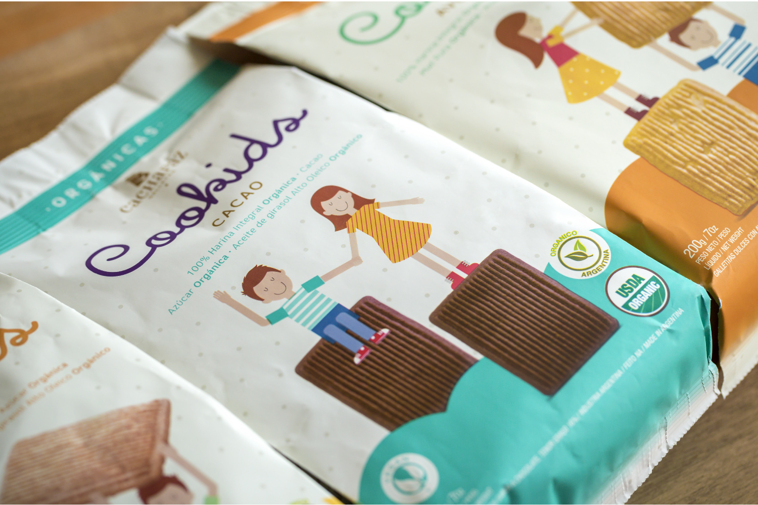 The first Organic and 100% wholewheat flour cookies in Argentina, specially thought for kids