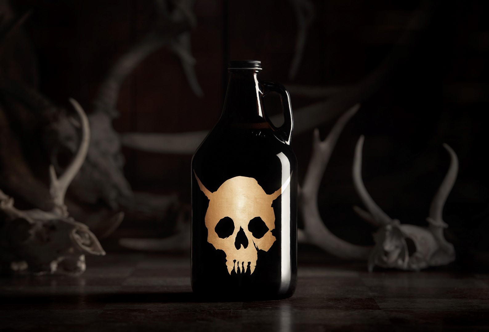 Hired Guns Creative – Gold Demon Skull Growler