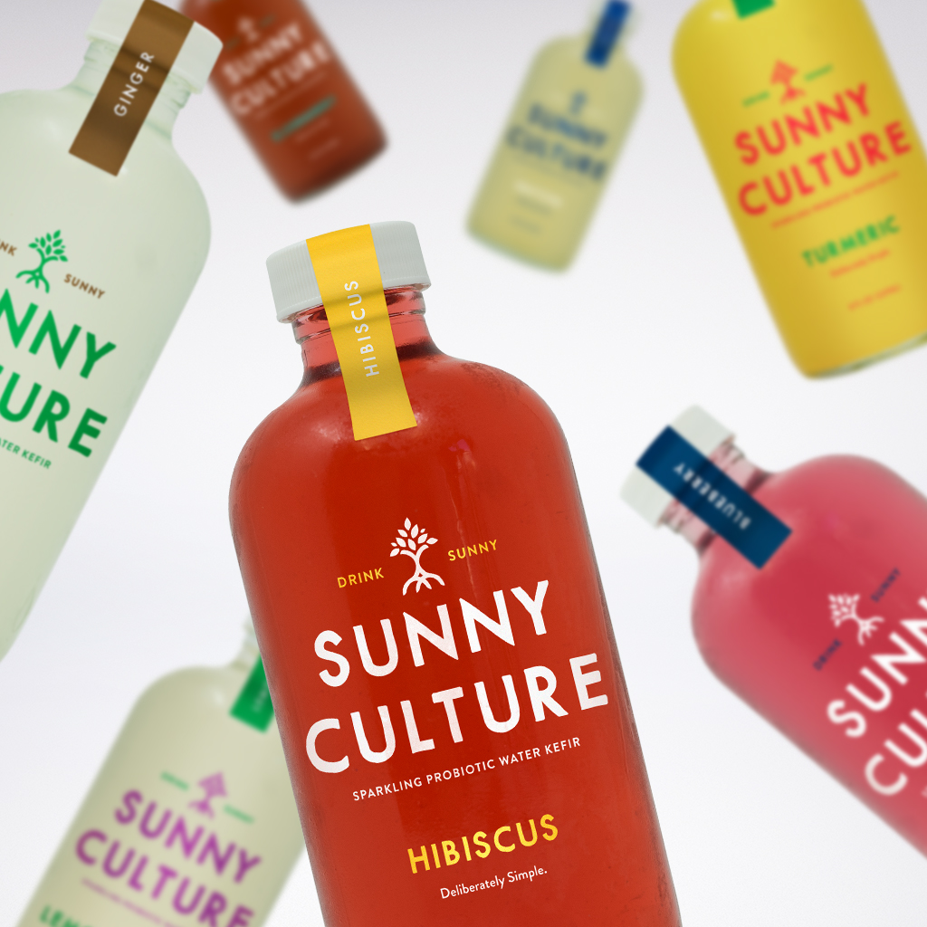 Bold and Colourful Brand and Packaging Design for Sparkling Probiotic Beverage