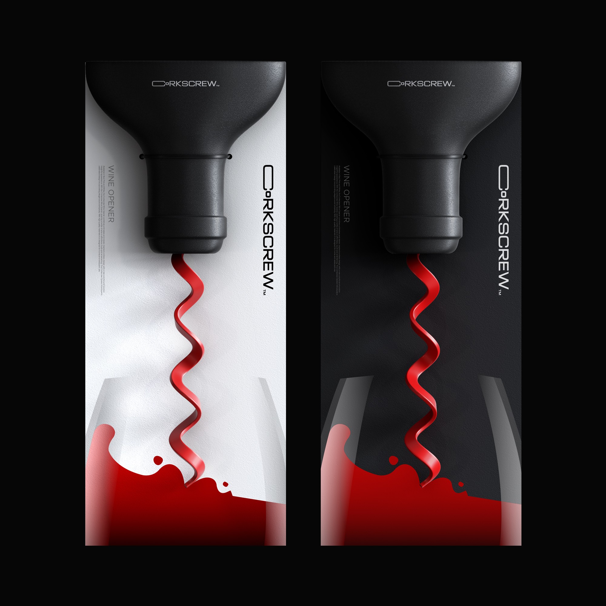 Corkscrew Concept Packaging Design that is Simple, Elegant and Insightfully Executes the Products Function