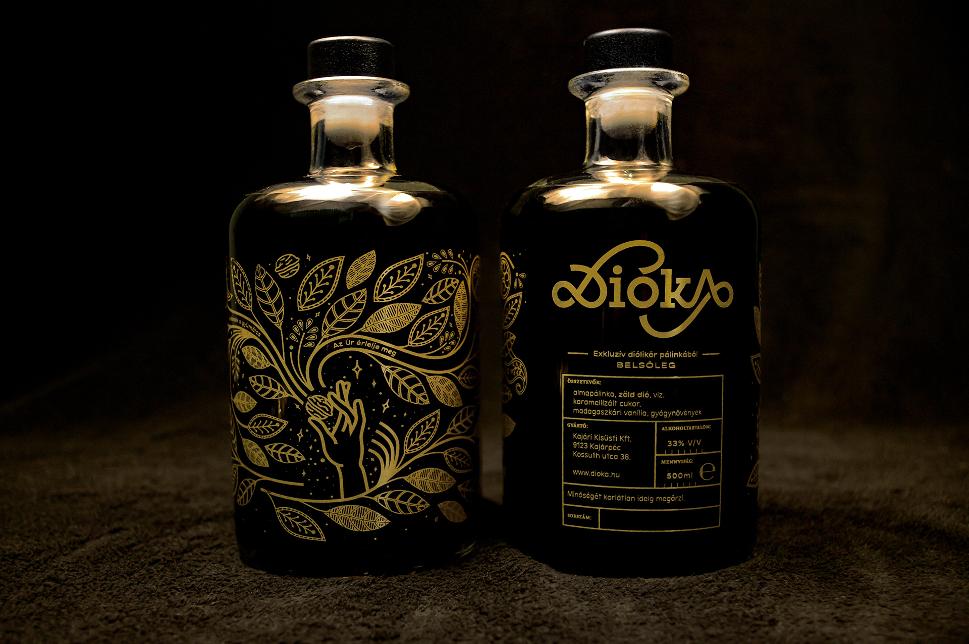 Brand and Packaging Design for a Special Hungarian Walnut Liqueur