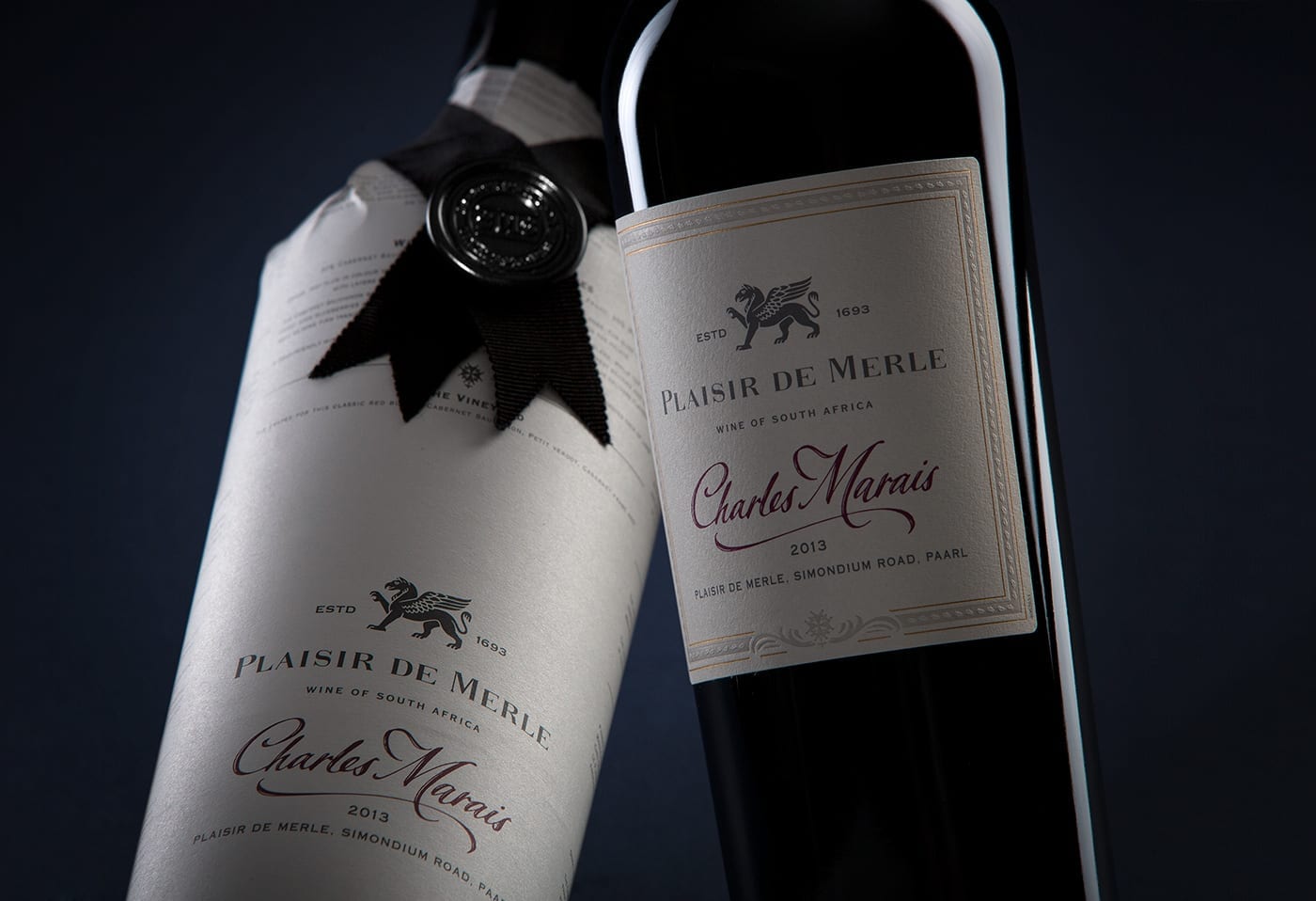 Plaisir de Merle Charles Marais Wine Label Design