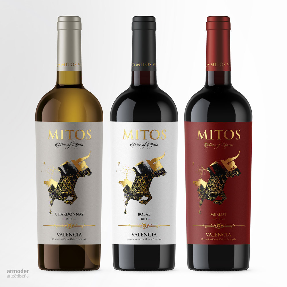 Label Design for Organic Spanish Wine from Valencia for Export / World Brand & Packaging Design Society