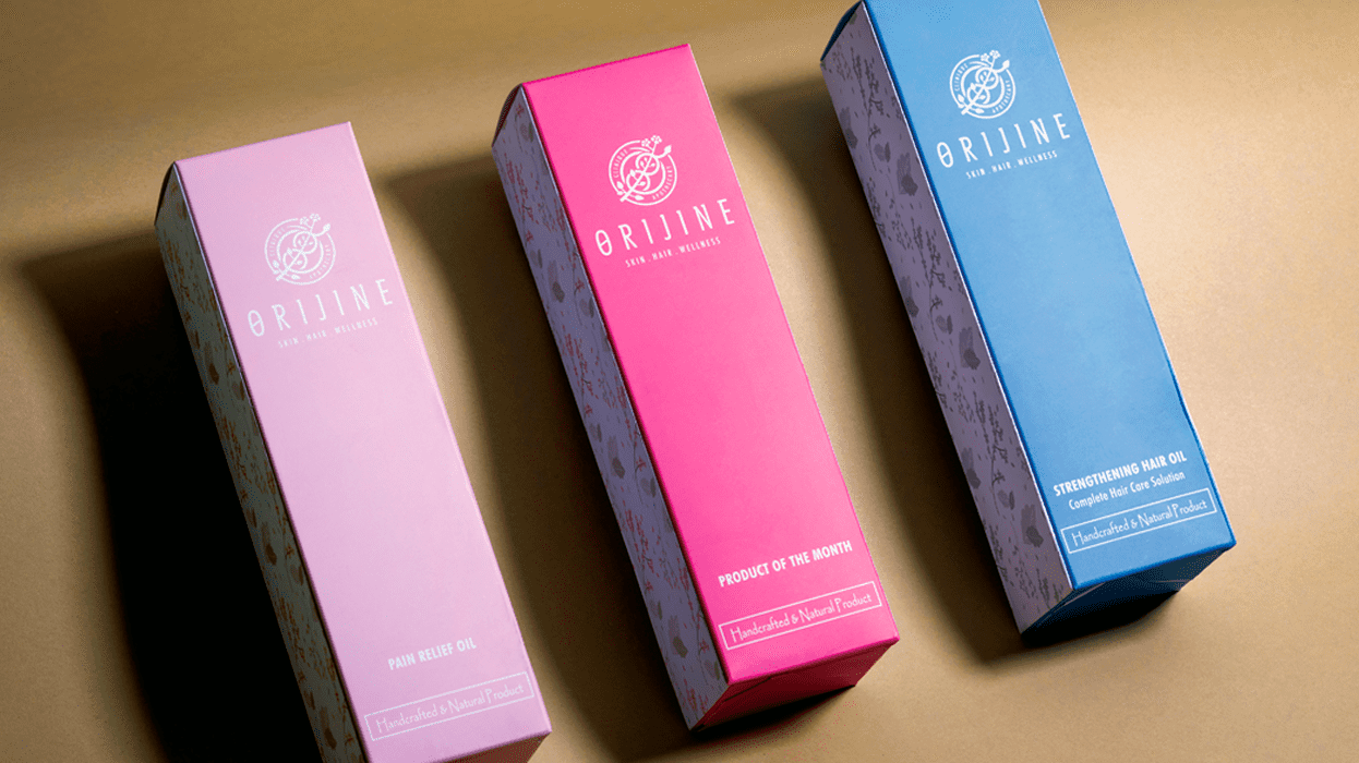 Packaging Design for Orijine – Skin, Hair, Wellness from India