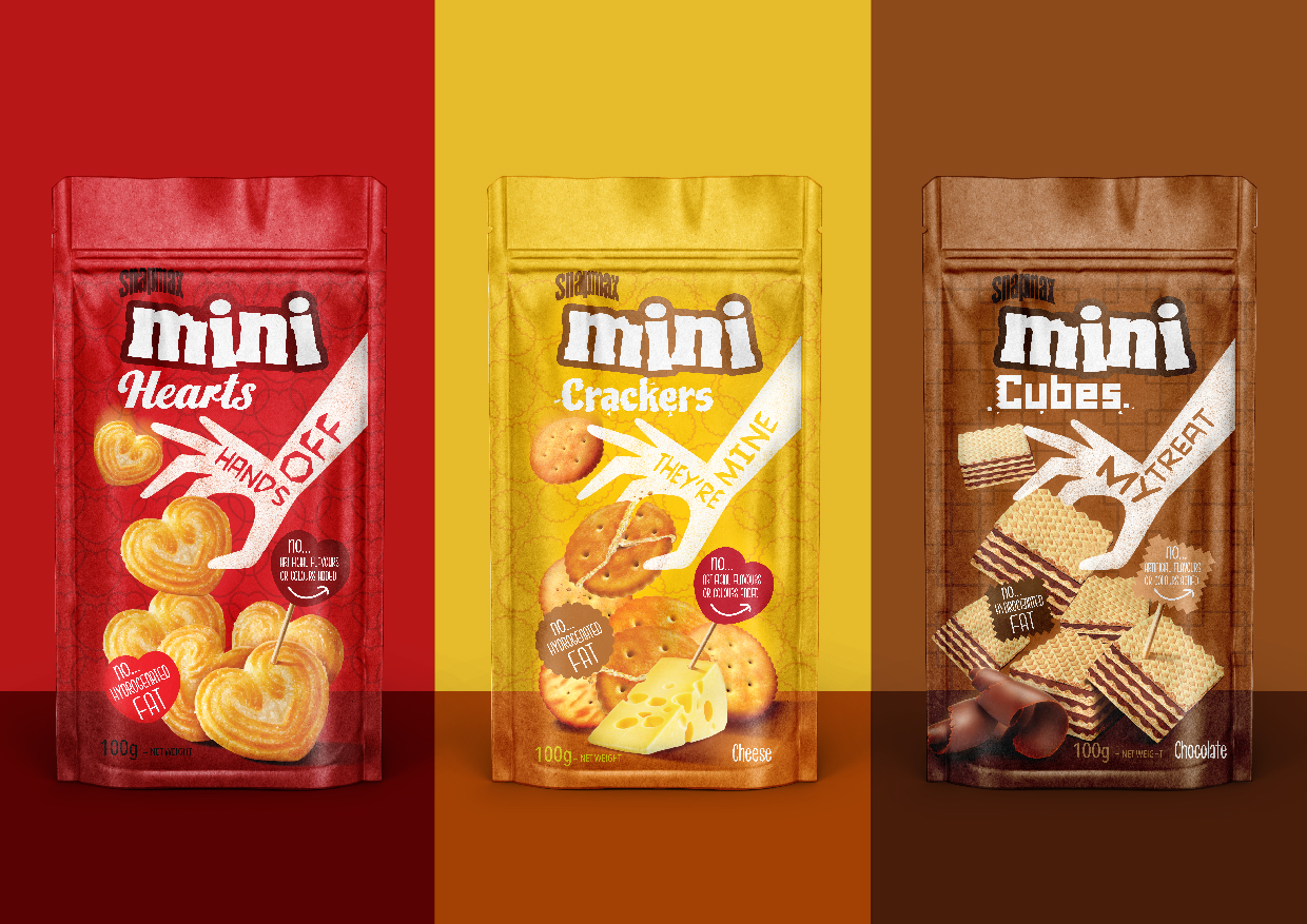 Brand Identity and Packaging Design for New Private Label Mini Snacks