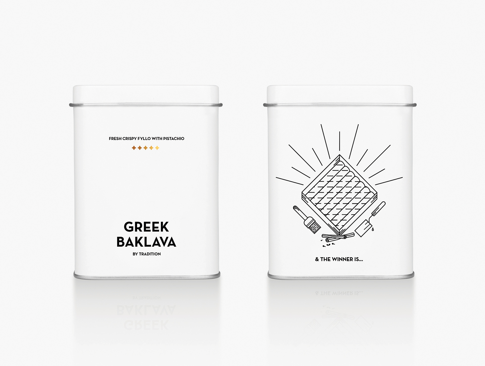 Greek Baklava Desert with Engaging Greek Contemporary Packaging Experience