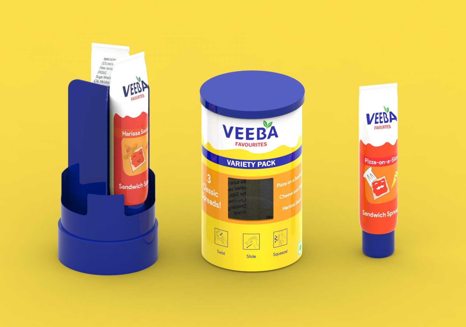 Interactive Packaging for Veeba Sauce Tubes