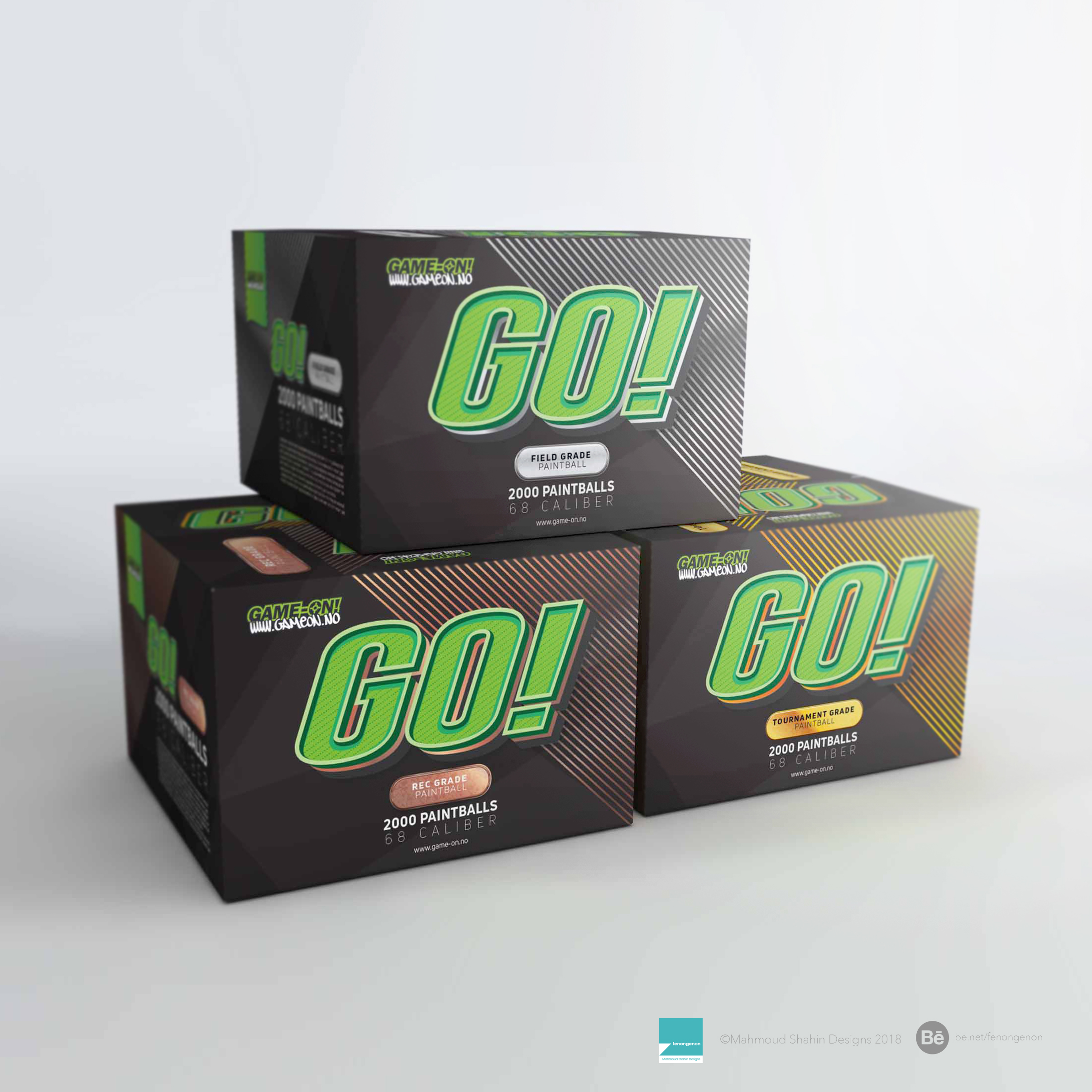 Bold Packaging Design for Norwegian Paintball Brand