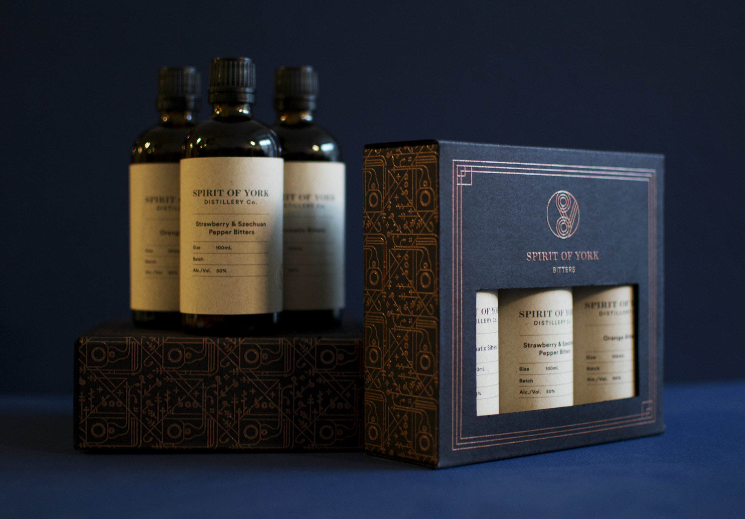 Toronto Distillery Packaging Design for Premium Bitters Box set